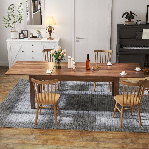 Dining Table , 106.3 in Large Extendable Kitchen Table